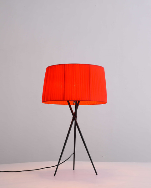 Homeroots 18" X 18" X 29.5" Red Carbon Steel Table Lamp 372299