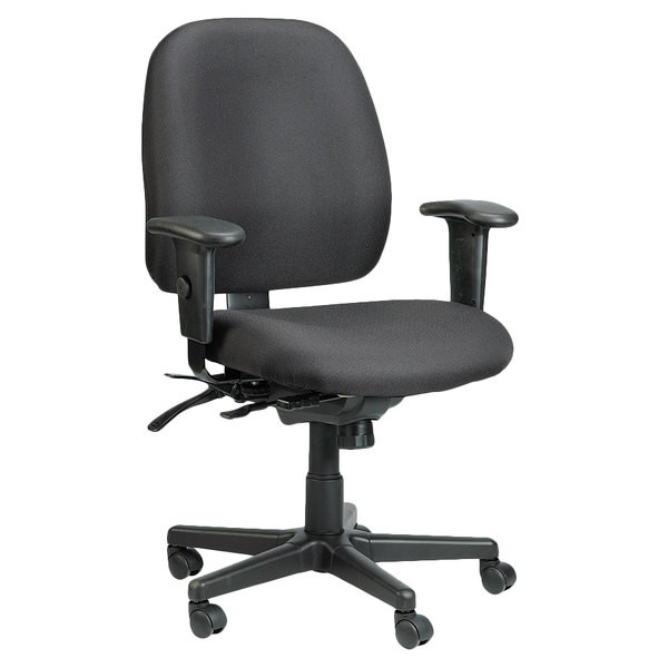 Homeroots 29.5" X 26" X 37" Black Tilt Tension Control Fabric Chair 372333