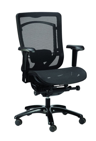 Homeroots 26" X 27.6" X 40.9" Black Mesh Chair 372416