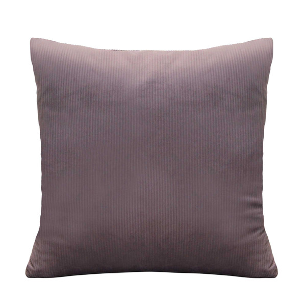 Homeroots Rose Mauve Textured Velvet Square Pillow 373345