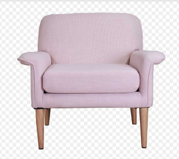 Homeroots 34" X 34" X 31" Pink Polyester Accent Chair 373989