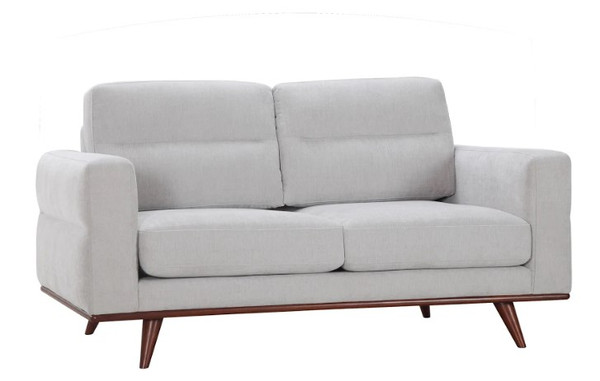Homeroots 66" X 37" X 36" Light Taupe Polyester Loveseat 374000