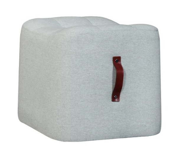 Homeroots Modern Mint Tufted Fabric Upholstered Pouf 374019