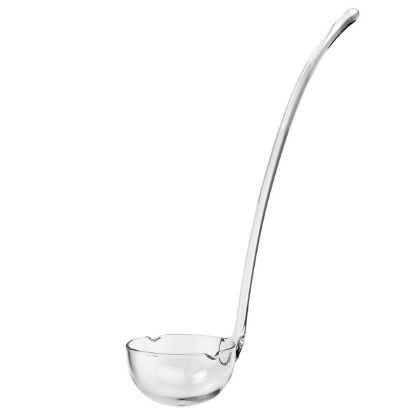 Homeroots 12-13" Mouth Blown Crystal Long Lead Free Crystal Gravy, Dressing Or Punch Ladle 375720