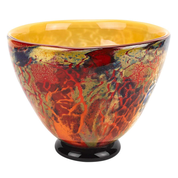 Homeroots 11" Mouth Blown Art Glass Centerpiece Or Punch Bowl 375792
