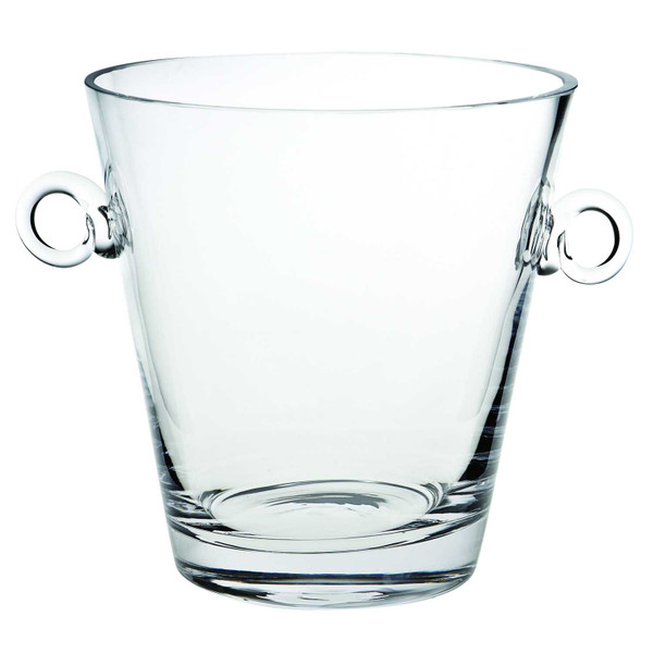 Homeroots 9" Mouth Blown European Glass Ice Bucket Or Cooler 376150