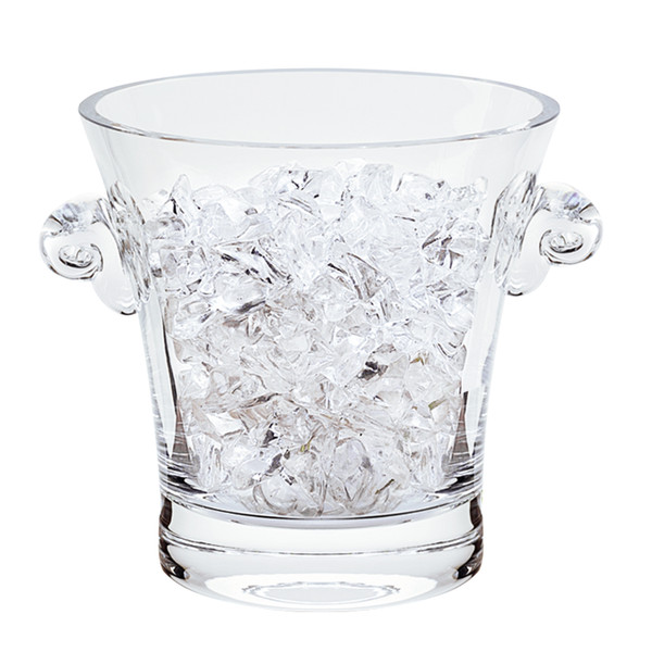 Homeroots 7" Mouth Blown Crystal Ice Bucket 376162