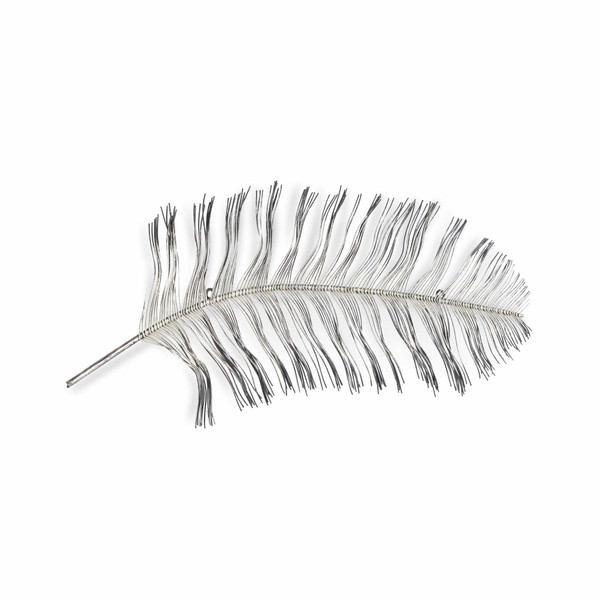 Homeroots Black And Silver Metal Peacock Feather Wall Decor 379830