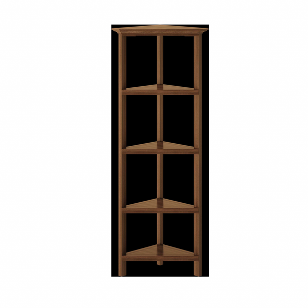 Homeroots 60" Bookcase With 3 Shelves In Walnut 379945