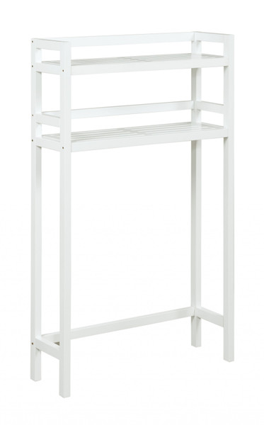 Homeroots 48" Bathroom Extra Storage With 2 Shelves In White 380017