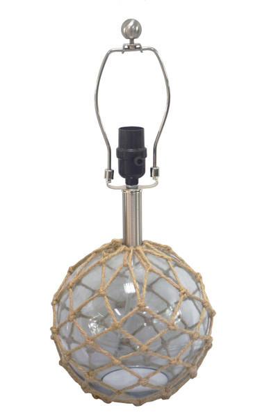 Homeroots Glass And Net Finish Table Lamp Base Only 380127