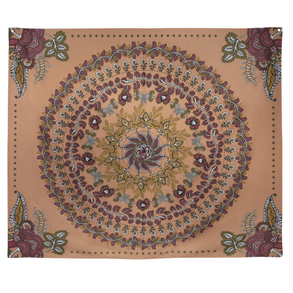 Homeroots Stratton Home Decor Terracotta Floral Medallion Wall Tapestry 380882