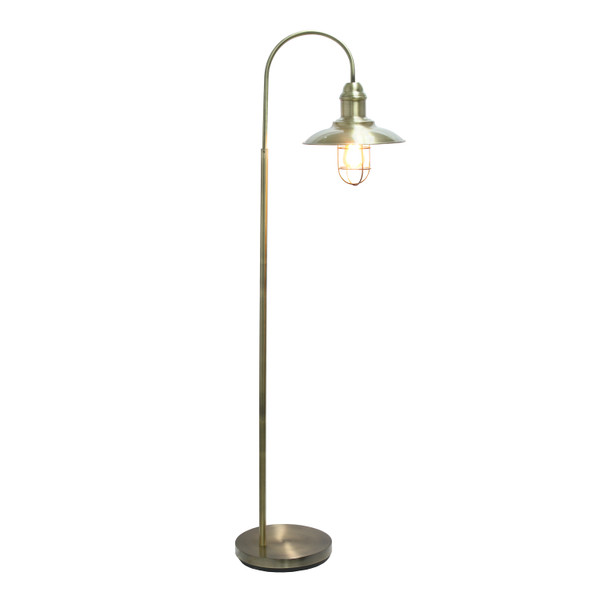 Lalia Home Modern Farmhouse 1 Light Floor Lamp, Antique Brass LHF-5022-AB