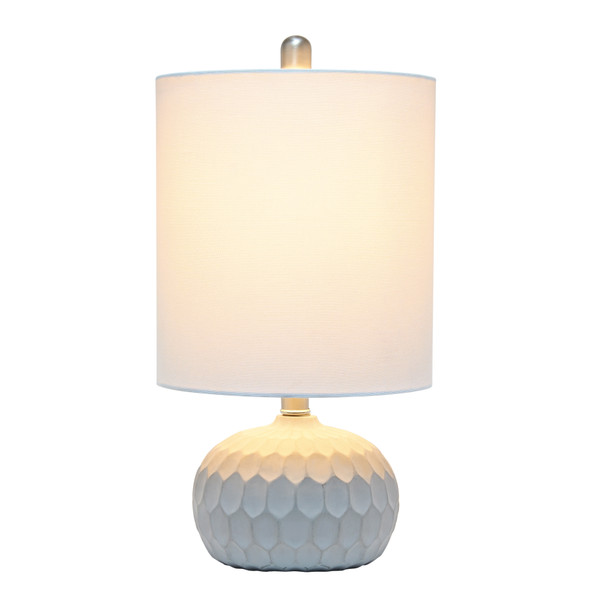 Lalia Home Concrete Thumbprint Table Lamp With White Fabric Shade LHT-5007-WH