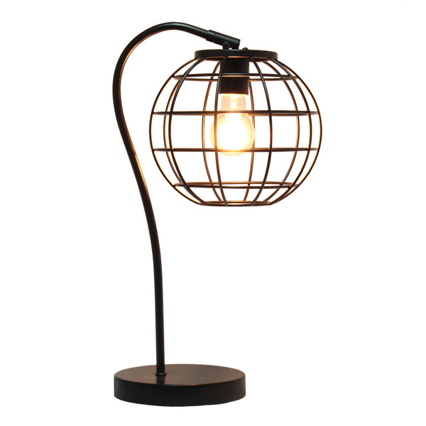 Lalia Home Arched Metal Cage Table Lamp, Black LHT-5061-BK