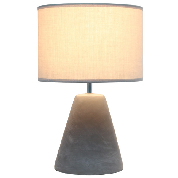 Simple Designs Pinnacle Concrete Table Lamp, Gray LT2059-GRY