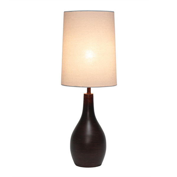 Simple Designs 1 Light Tear Drop Table Lamp, Restoration Bronze LT3303-RBZ