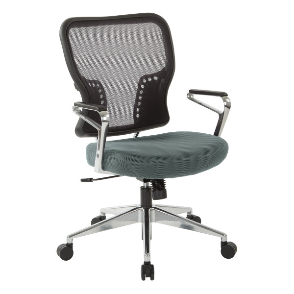 Office Star Air Grid Back And Padded Mesh Seat Chair - Grey 213-37P91A7-2M