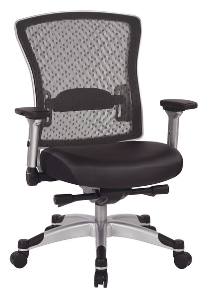 Office Star Executive Breathable Mesh Back Chair - Platinum 317-ME3R2C6KF6
