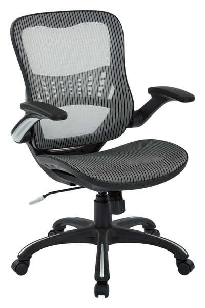 Office Star Mesh Seat And Back Manager'S Chair - Grey 69906-2