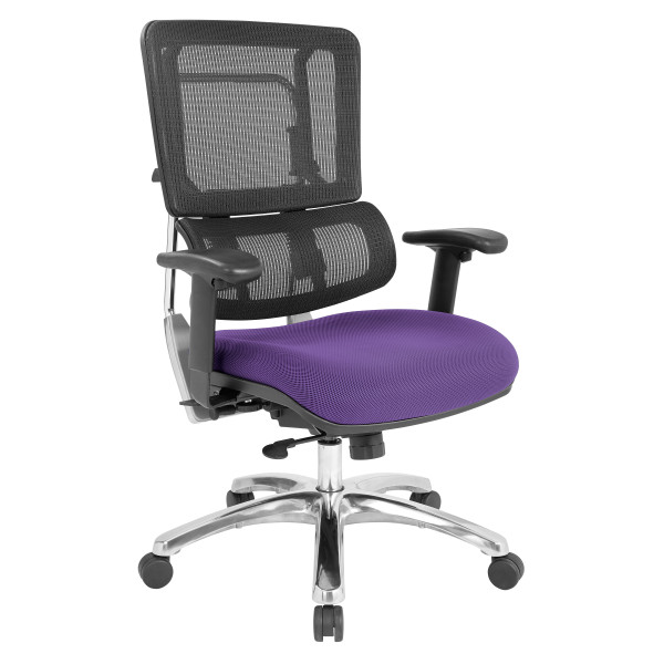 Office Star Vertical Black Mesh Back Chair - Purple 99662C-512