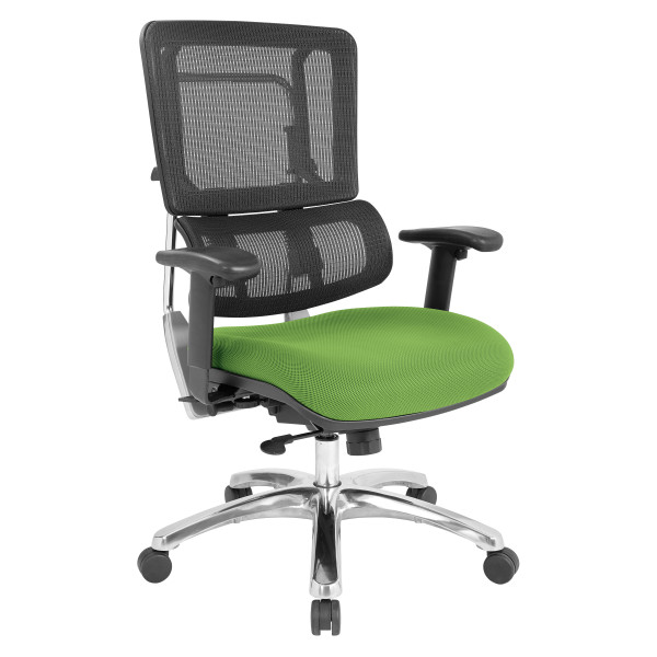 Office Star Vertical Black Mesh Back Chair - Green 99662C-6
