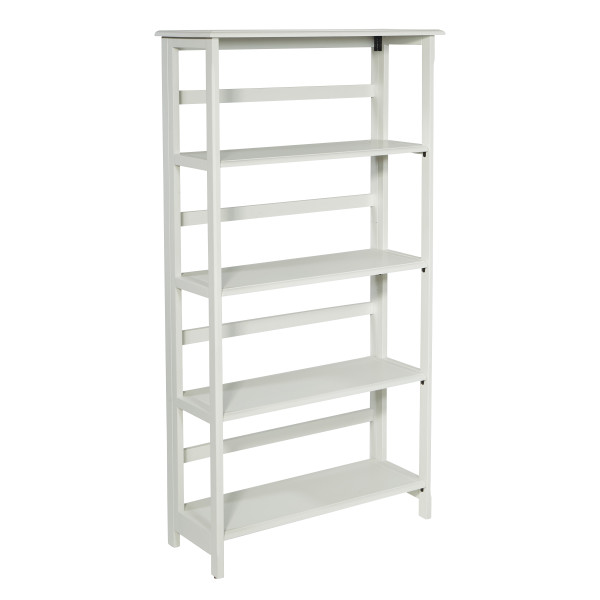 Office Star Brookings 5 Shelf Bookcase - White BKS275-WH