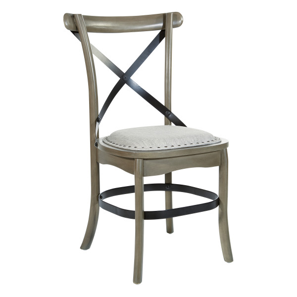 Office Star Alesi Dining Chair 2/Ctn - Antique Grey BP-ALEDC-AG