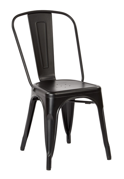 Office Star Bristow Armless Chair - Matte Black (Set Of 2) BRW29A2-C230