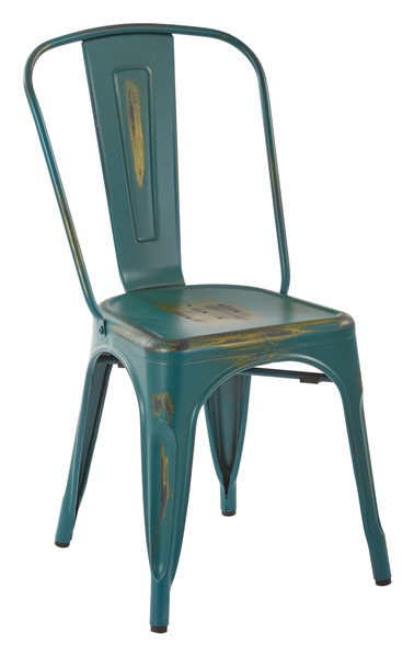 Office Star Bristow Armless Chair - Turquoise (Set Of 4) BRW29A4-ATQ