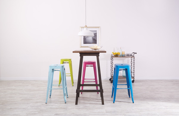 Office Star Bristow 30" Antique Metal Barstool - Antique Lime (Set Of 2) BRW3030A2-AL