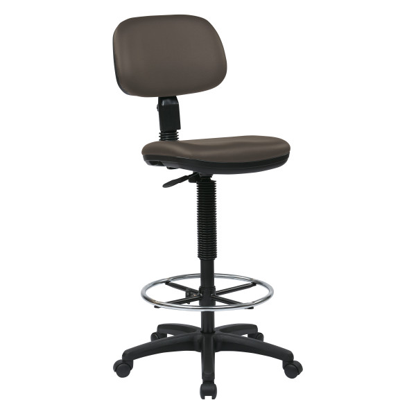 Office Star Sculptured Seat And Back Custom Dillon Fabric Drafting Chair - Dillon Graphite DC517V-R111