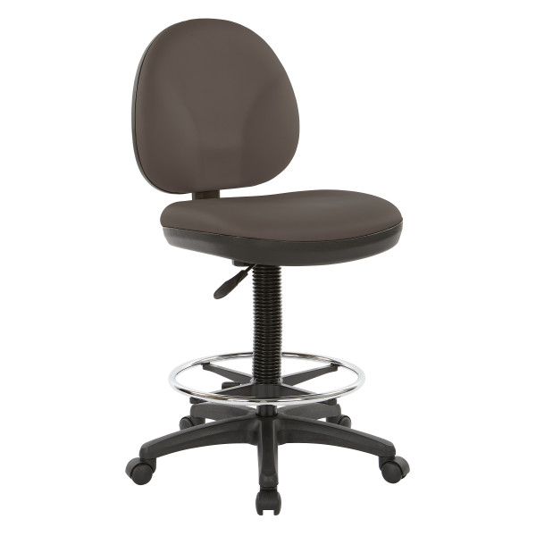 Office Star Sculptured Seat And Back Drafting Chair - Graphite DC550-R111