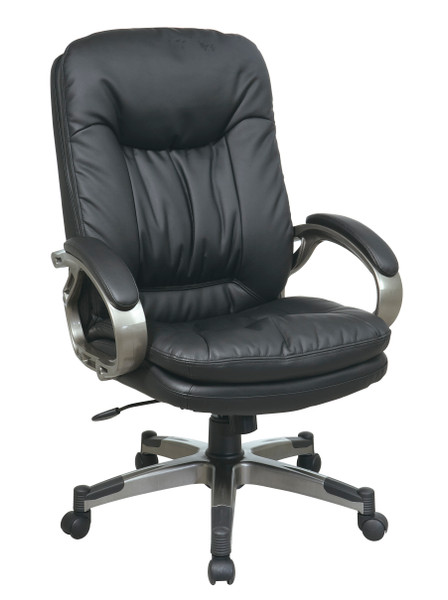 Office Star Executive Bonded Leather Chair - Black ECH83507-EC3