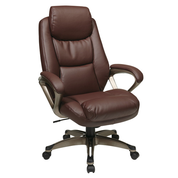 Office Star Executive Bonded Leather Chair - Wine ECH89181-EC6