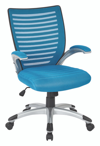 Office Star Mesh Seat And Screen Back Managers Chair - Blue EMH69096-7