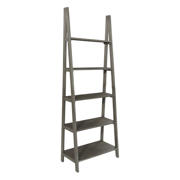 Office Star Hillsboro Ladder Bookcase - Grey Wash HSB21-WGR