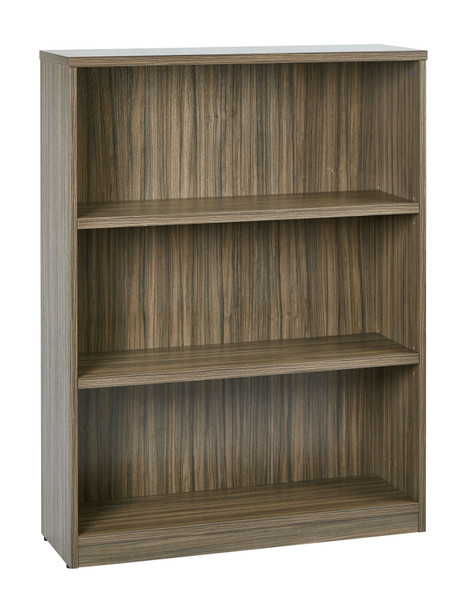 Office Star 36Wx12Dx48H 3-Shelf Bookcase With 1" Thick Shelves - - Urban Walnut LBC361248-URB