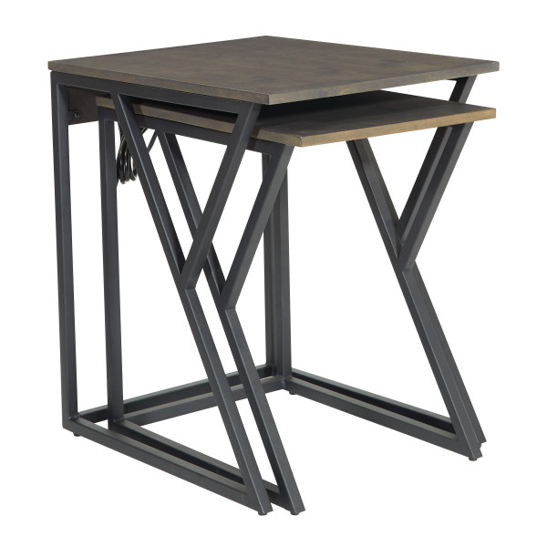 Office Star Segovia 2Pc Nesting Tables - Taupe Grey SGV9890-WF52