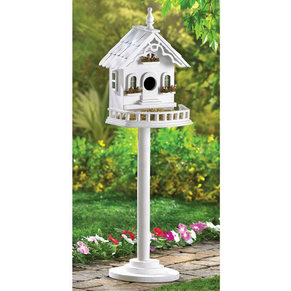 Victorian Pedestal Bird House - 34320