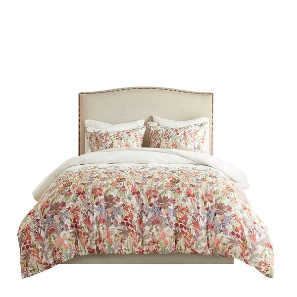 Mariana 3 Piece Cotton Printed Duvet Cover Set Full/Queen By Madison Park MP12-7093