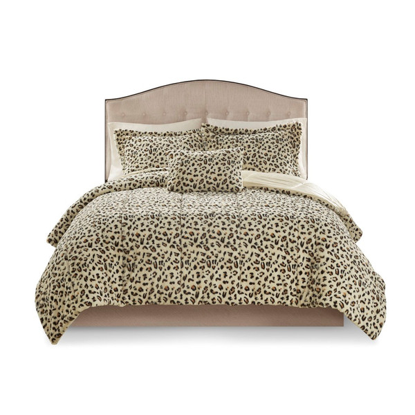 Zuri Faux Fur Comforter Set King By Madison Park MP10-7211