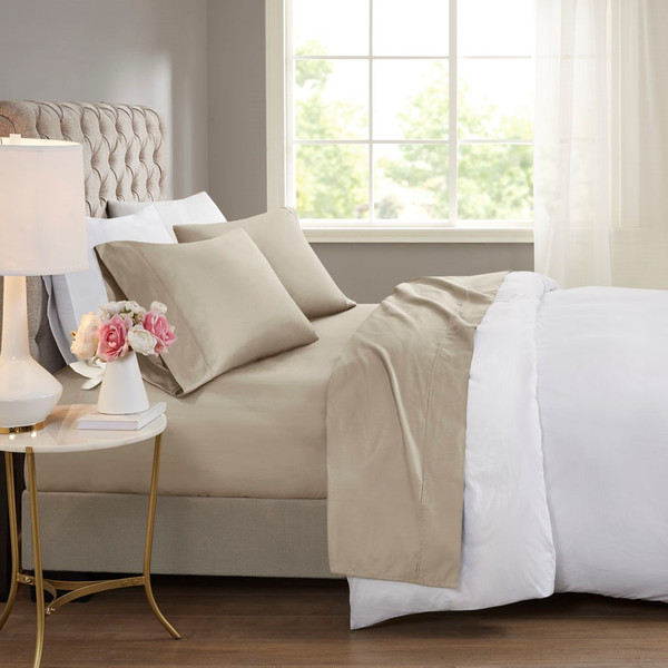 600 Thread Count Cooling Cotton Rich Sheet Set Queen By Beautyrest BR20-1912