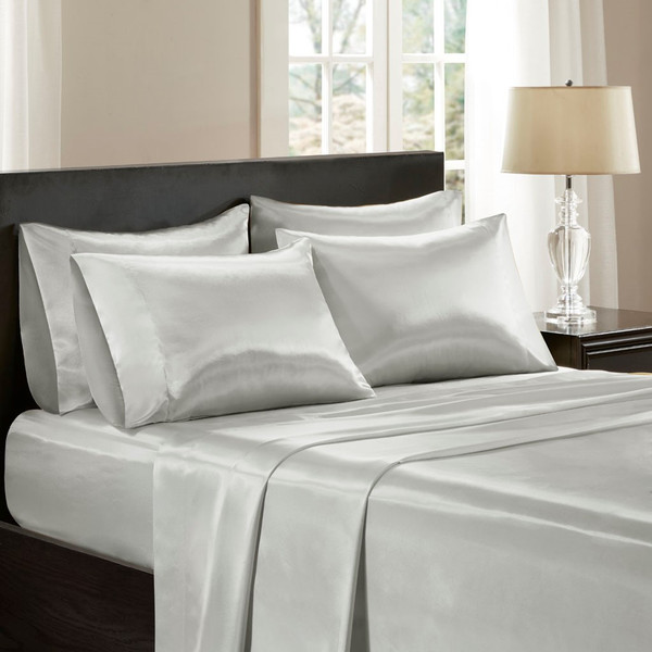 Satin Wrinkle-Free Luxurious 6-Piece Sheet Set Queen By Madison Park Essentials MPE20-908