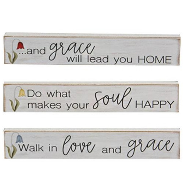 Love And Grace Mini Stick 3 Asstd. (Pack Of 3) G35288 By CWI Gifts