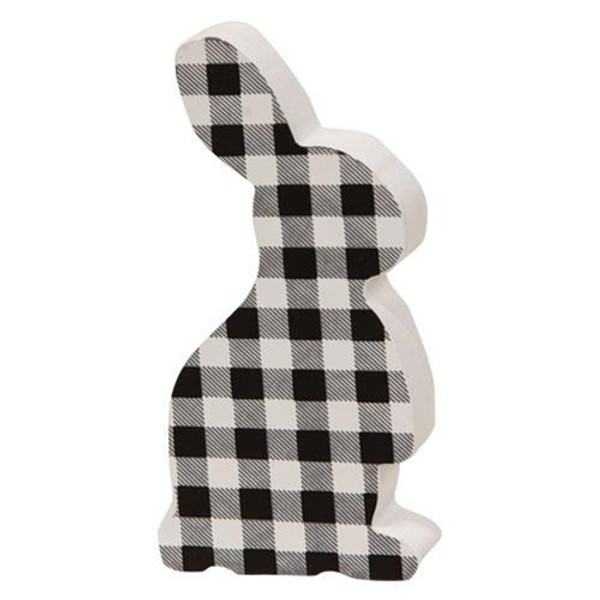 Black & White Buffalo Check Chunky Bunny G91000 By CWI Gifts