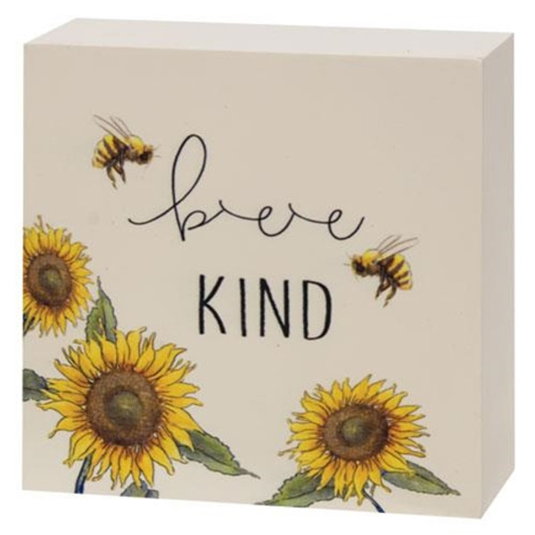 *Bee Kind Sunflower Box Sign G91005 By CWI Gifts