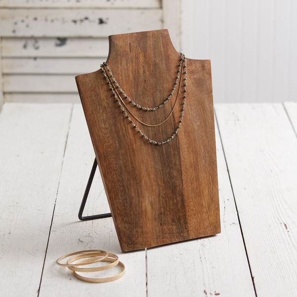 CTW Home Wood Bust Necklace Display 370436