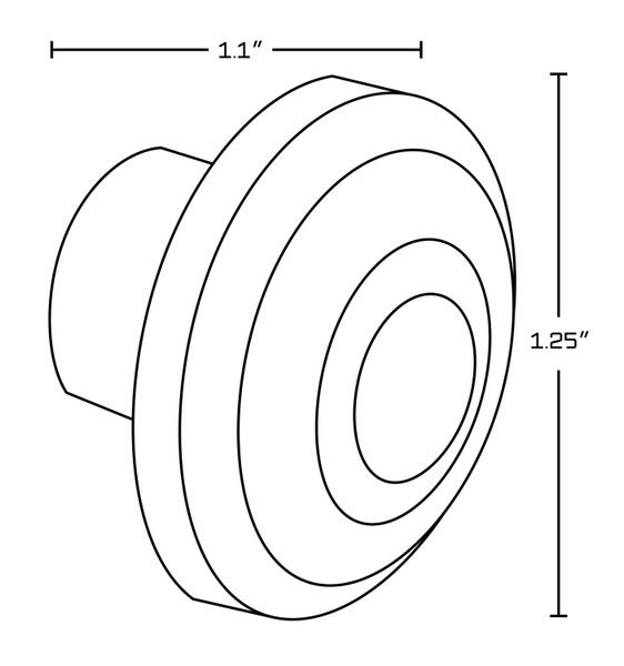 1.25" W Round Stainless Steel Cabinet Knob In White Color AI-21397