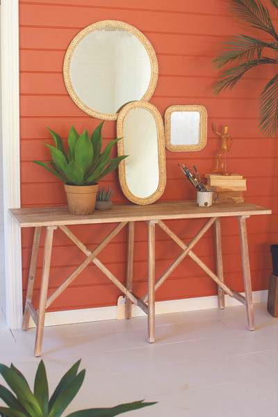 Set Of Three Seagrass Mirrors CJJ2317 By Kalalou